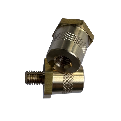 Detailansicht M8 Innengewinde Batteriepoladapter Messing – Anschluss für LiFePO4 Batterie