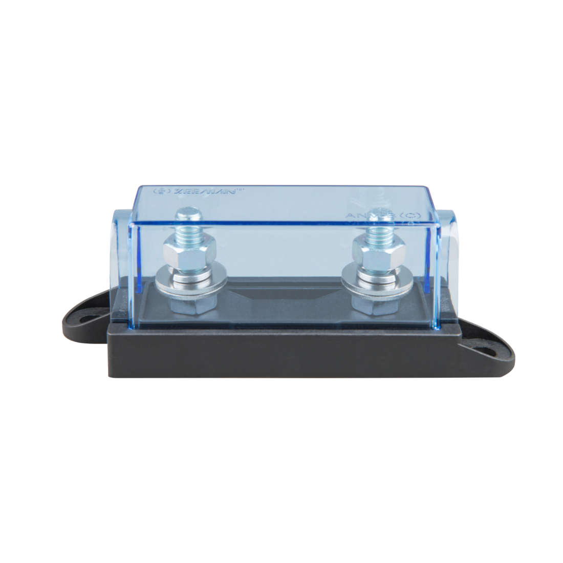 Victron Mega Fuse Sicherungshalter für 12V- und 24V-Systeme, Schutz von Hochstromsicherungen im Camper, Wohnmobil oder Solaranlage, geeignet für MEGA-Fuse bis 500A, robustes Gehäuse mit transparentem Deckel